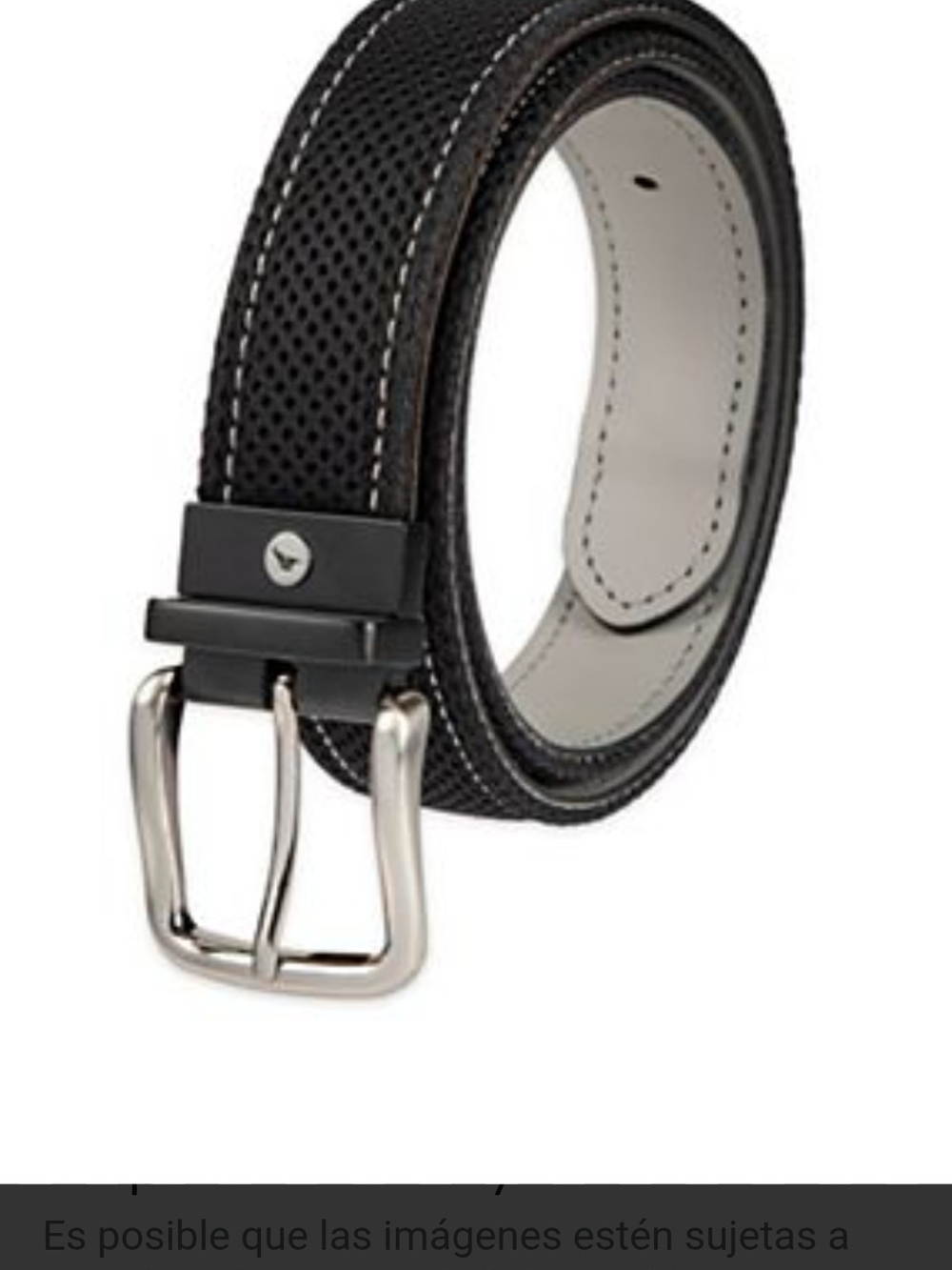 Tommy Bahama Black Textured Men's Belt with Silver Buckle